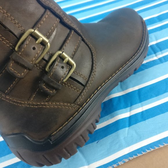 Wool Lining Knee high Zip up Tall Boot Waterproof Leather Fall/Winter 40/9.5WIDE - Picture 4 of 11